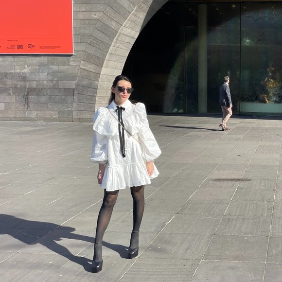 Aje Marie Frill Bib Mini Dress - Picture 2 of 11